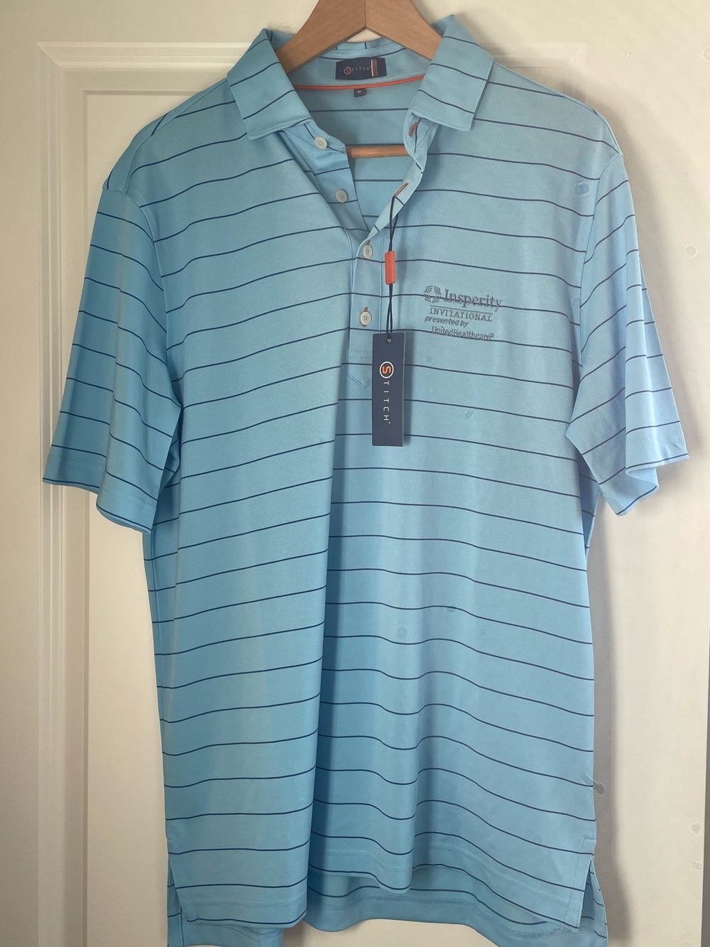 Light Blue Striped Polo Shirt by Stitch